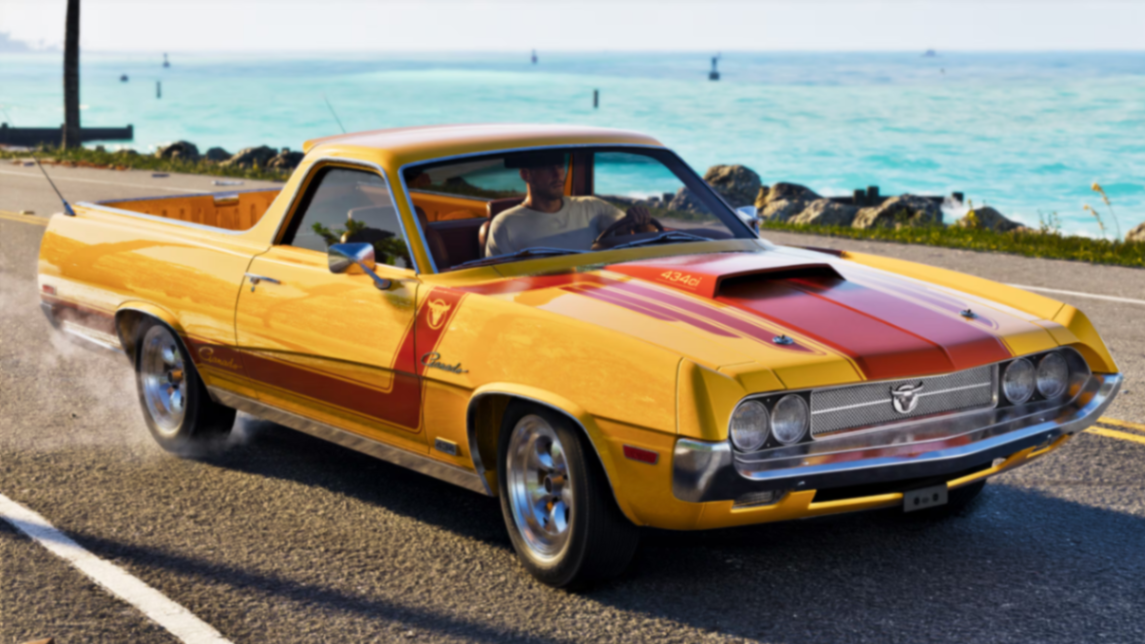 Vapid Ganado rétro surbaissé sur la côte de Vice City