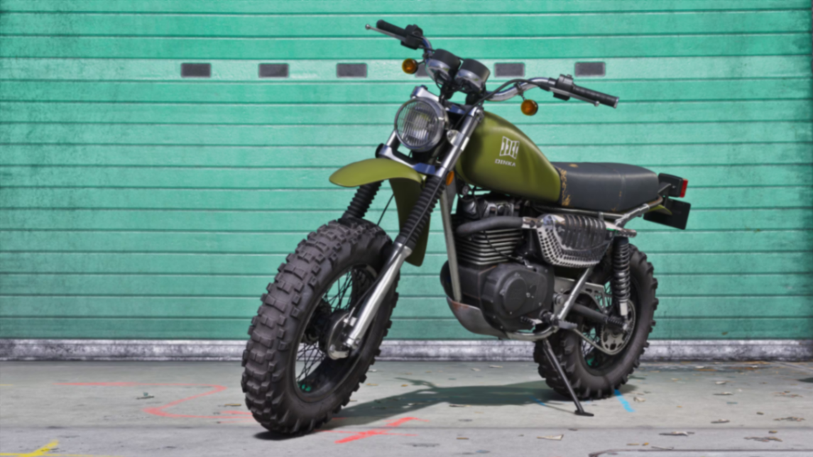 Moto Dinka Enduro aux couleurs de l'armée
