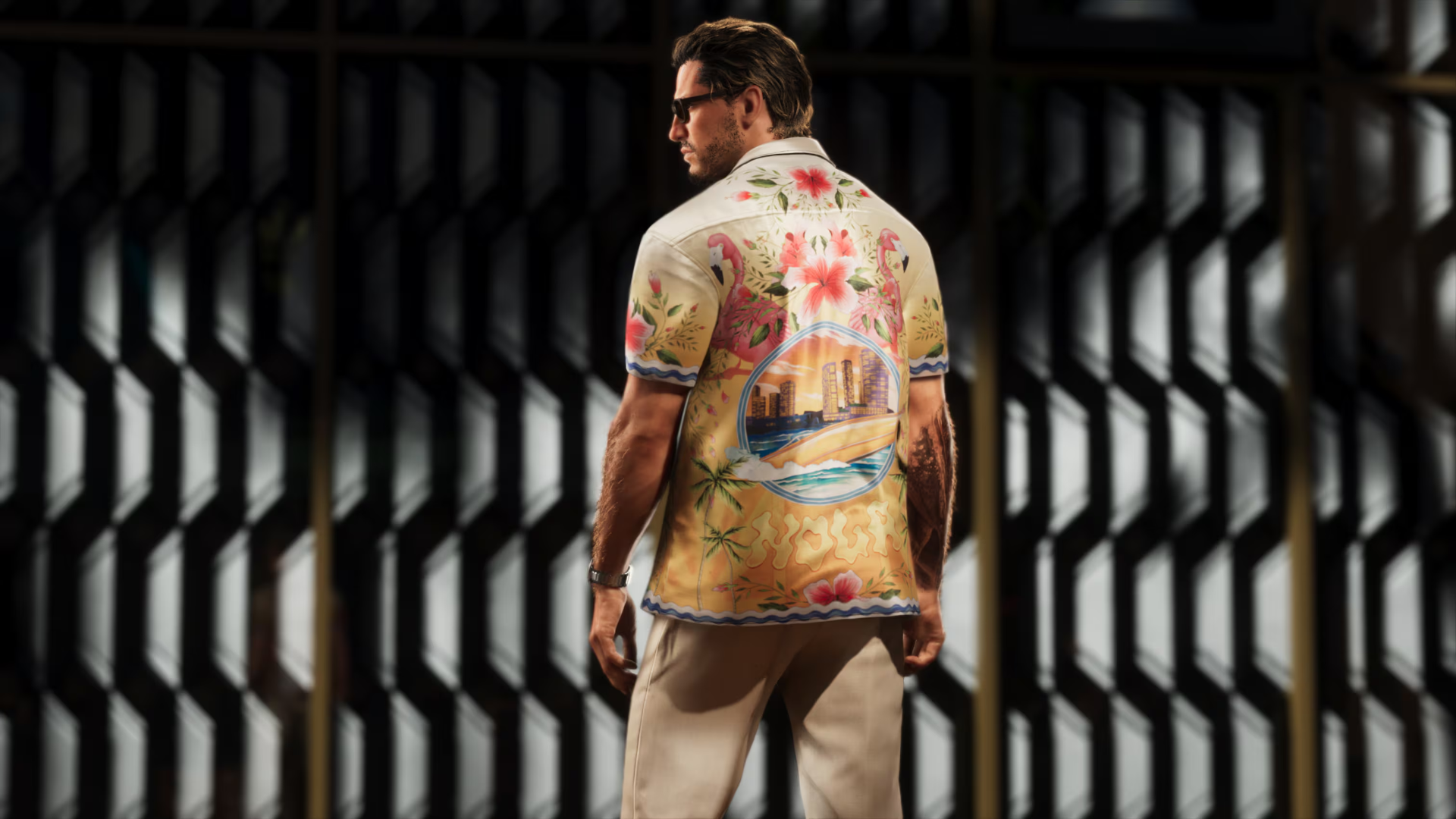 Style de Vice City — chemise florale au dos